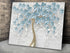 Glass Wall Art Prints Blue Flowers UV Printing Glass Art Decor